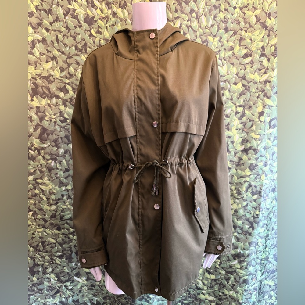 Women's Olive Green Hooded Jacket